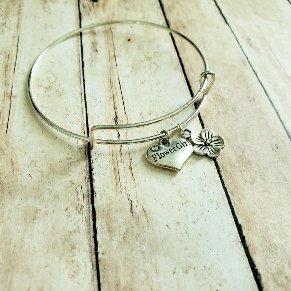 Be My Flower Girl Bracelet, Wedding Party Jewelry - Picture 10 of 10